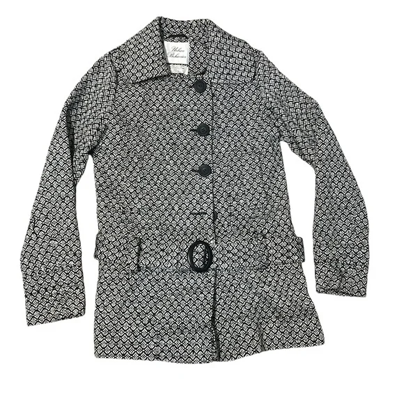 Y2K Urban Behavior - Womens Tweed Wool Blend Peacoat Sz Sm - Picture 2 of 6